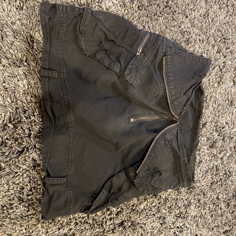 LF Carmar denim black “upside down” skirt